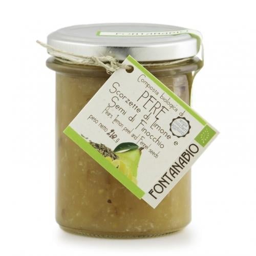 Composta di pere, scorzette di limone e semi di finocchio 210g