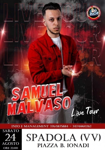 Samuel Malvaso Live Tour