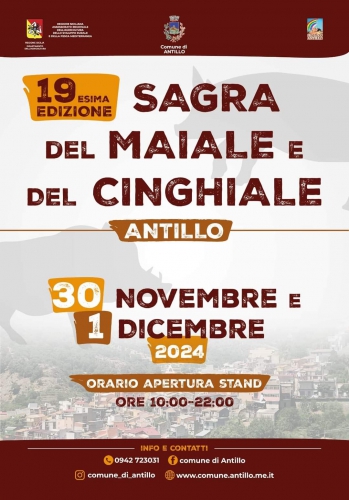 Imperdibile Sagra del Maiale e del Cinghiale 2024 ad Antillo: Sapori, Tradizione e Spettacolo