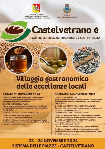 Castelvetrano è: Villaggio Gastronomico delle Eccellenze Locali 