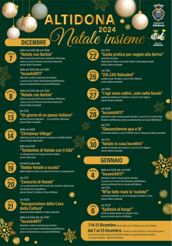 Altidona 2024: Vivi la Magia del Natale con Eventi, Tradizioni e Divertimento per Tutta la Famiglia